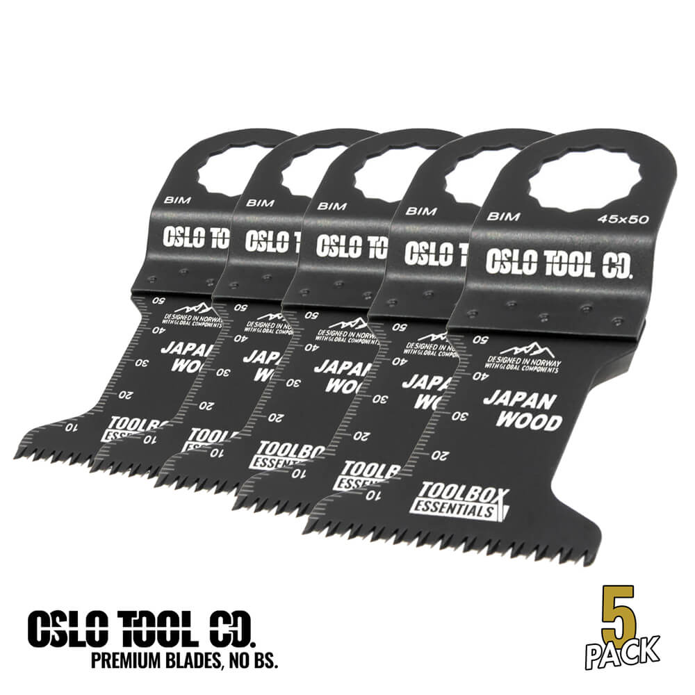 5 pcs multi tool blade for fast cuts in wood. Fitted with japanese teeths. With supercut shank fitment