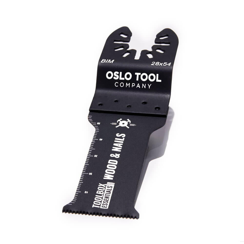 Classic multitool blade for cutting in nail-embedded wood